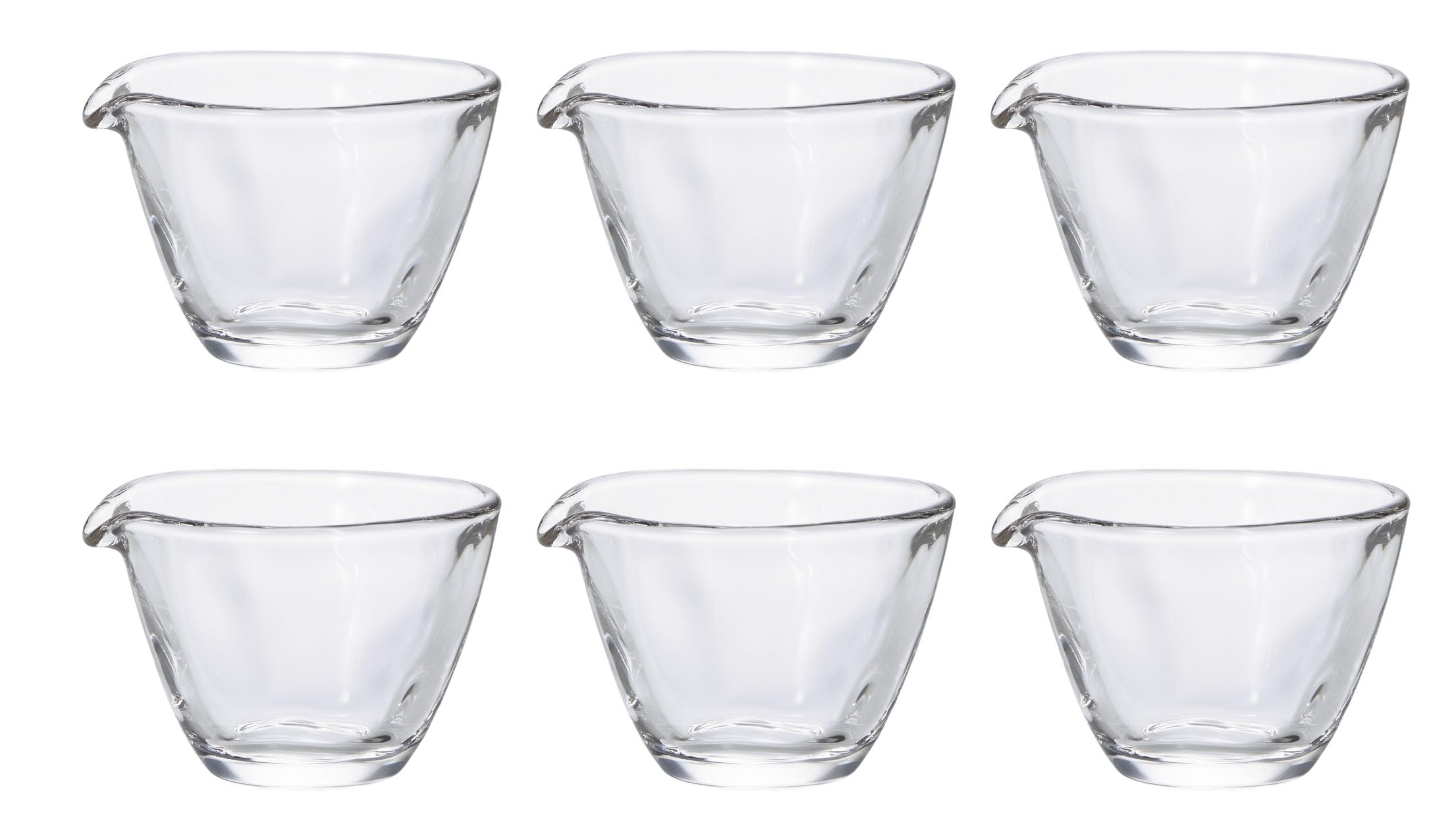 

ADERIA Hand-formed Small Bowl with Spout, 50ml, Set of 6, Dishwasher Safe, Made in Japan, P6726. Glassware, Small Plate, Serving Dish, Sauce, Soy Sauc