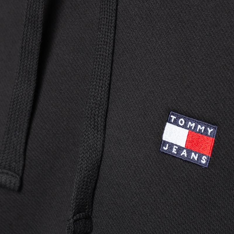 Tommy Jeans Men' Black Kangaroo Sweatshirt Plus Size Dm0Dm17988-Bds 5Xl