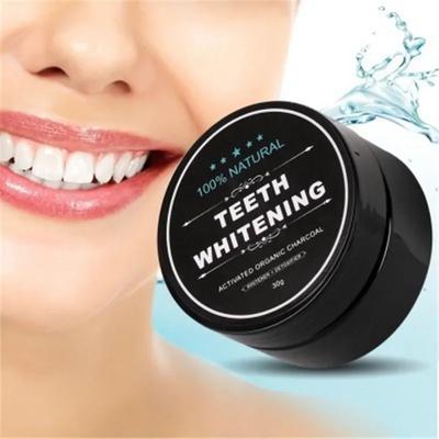 Zubní pasta White Teeth, bělicí prášek na zuby, odstraňovač zubního kamene, balení pro čištění ústní dutiny, prémiový prášek z aktivního bambusového uhlí 30g