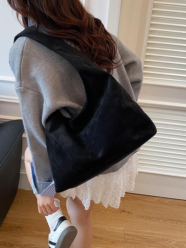 2025 Retro Woolen Women's Large Capacity Shoulder Tote Bag