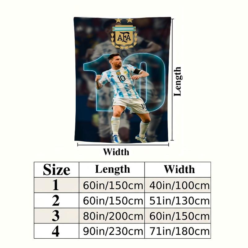 Messi Wall Tapestry Aesthetic Wall Hanging Printed Fabric Blanket Decorative Tapestries for Bedroom Living Room Home Decor