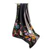 Eșarfă tip snood din lână mătăsoasă cu imprimeu floral față-verso pentru femei - Șal elegant, luxos, ușor