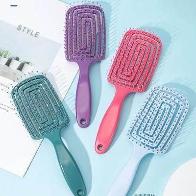 Meisjes Haar Hoofdhuid Massage Kam Haarborstel Borstel Nylon Vrouwen Nat Krullend Ontwarren Haarborstel voor Salon Kapsalon Styling Tools