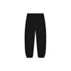 FILA Simple Loose Cuffed Knitted Solid Color Fleece Casual Long Pants Winter Women bottoms Black F51W249698F-BK