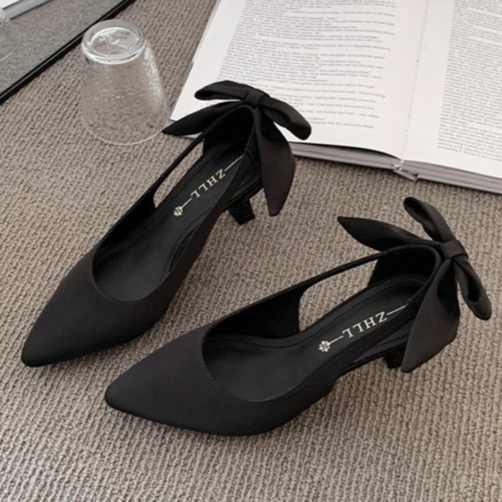 High Heels Damen Schleife Vielseitiges Design Damenschuhe Super Große Größe 45 Übergröße Absätze 44 45 Schuhe Hoch