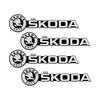 2/4Pcs 3D Aluminum Car Audio Speaker Decorate Badge Sticker For Skoda Octavia Fabia A7 Kamiq Kapoq Kodiaq Rapid SCALA Superb Yeti Derivati