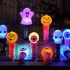 Halloween Glow Stick Pumpkin Ghost Handheld Kids LED Toys Halloween Props Small Gift Glitter Stick Party Decorations