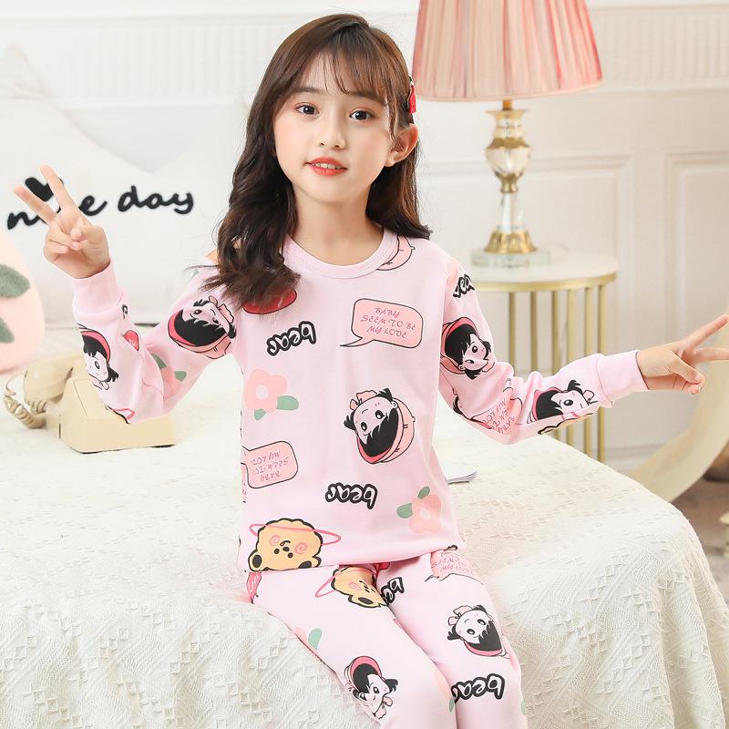 Children's Pure Cotton Underwear and Pajama Set for Girls and Boys – Autumn/Winter Collection
