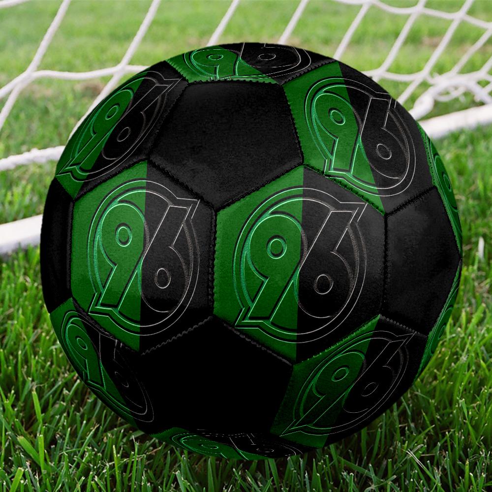 Hannover 96 Indoor Soccer Ball Colorful Machine Stitched PVC Size 5 Team Training Competition Ready Durable High-Bounce Cool Sports Gift