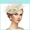 Vintage Feather Hat With Short Brim For Elegant Home Party Decor