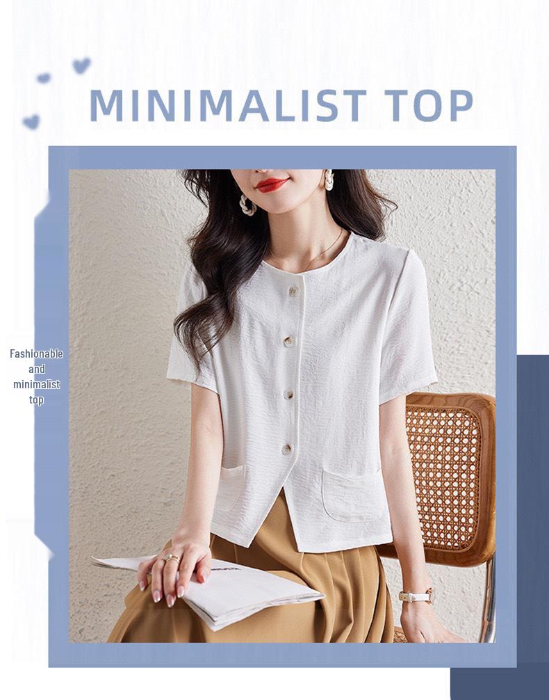 Women's Chic Linen Short-Sleeve Summer Shirt