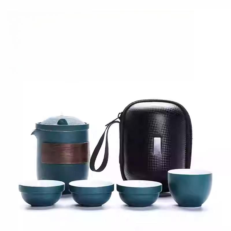 Portable Travel Tea Set Small Set Gift Carry-on Outdoor Tour Kung Fu Brewing Tea Cup Ware Single Camping Fast Guest Cups