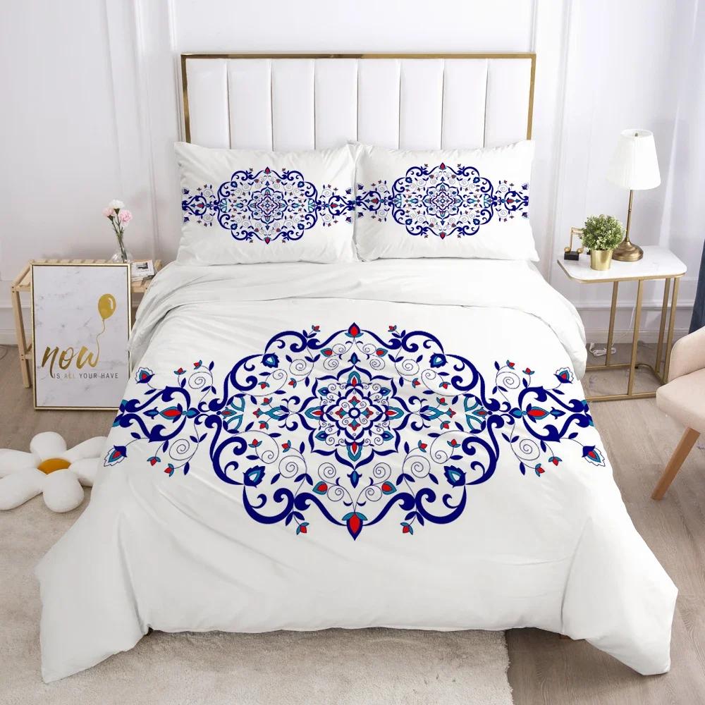 Bedding Set Duvet Cover Pillowcases Comforter/Quilt/Blanket Cover Luxury 3D HD Quality Printed Reactive Queen Single Leaf