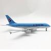 Modellflugzeug Passend für Korea Korean Air Airbus 380 A380 Airways Diecast Flugzeugmodell mit Rädern Sammlerstück Geschenk 20cm Flugzeug