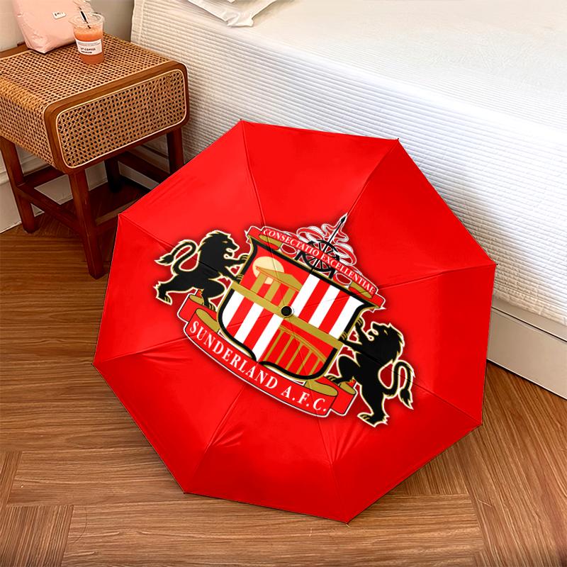 1 PC Automatic Folding Umbrella - Crystal Palace Football Club Pattern, Portable & Foldable Design with 8 Ribs, Christmas Birthday Gifts