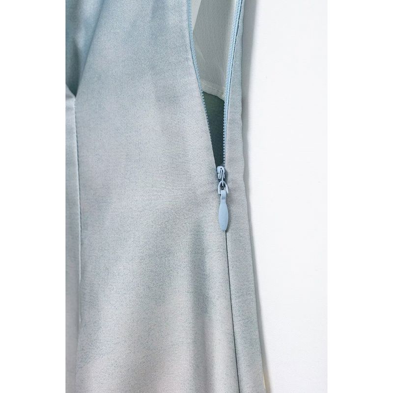 Kaslead New Arrival Women's Clothing Fashion Style Fashion Flowers Print Silk Satin Texture Dress 8828186