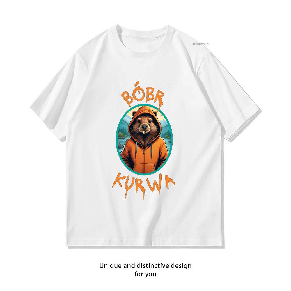 Bóbr Kurwa the Polish beaver Tshirt Woman Man Summer Oneck Breathable Graphic T Shirts Casual Outdoors Tops Tee S