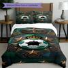 3pcs Duvet Cover Set (1*Duvet Cover + 2*Pillowcase, Without Core), Club Santos Laguna Print Bedding Set, Bedroom Decor, All‑Season, Birthday Gift