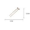 Simple U-Shaped Pearl Hair Fork Bun Bow Hairpins Metal Hair Sticks Hair Clips Barrettes Hair Accessories Women Headwear