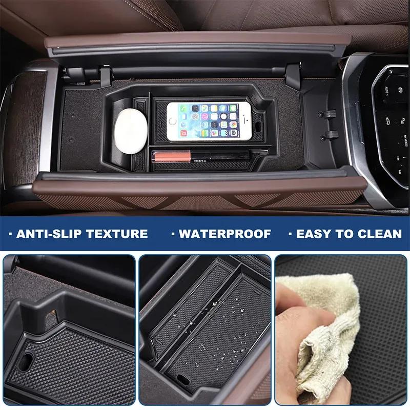 For BMW 7 Series G70 2023 Car Central Control Armrest Box Storage Box Organizer Tray Car Interior Accessories