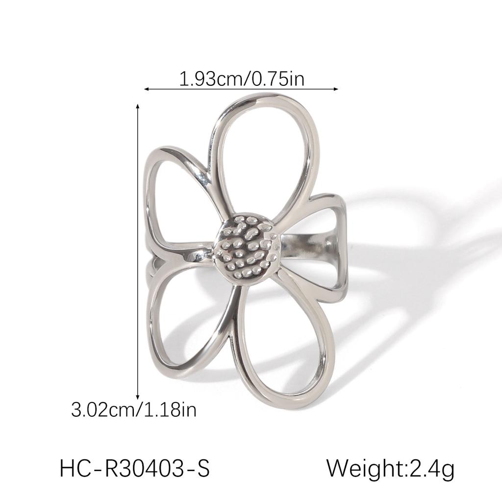 Light Luxury Minimalist Hollow-out Flower Stud Earrings with Zircon Inlay, Designer Ear Jewelry, Titanium Steel Accessories