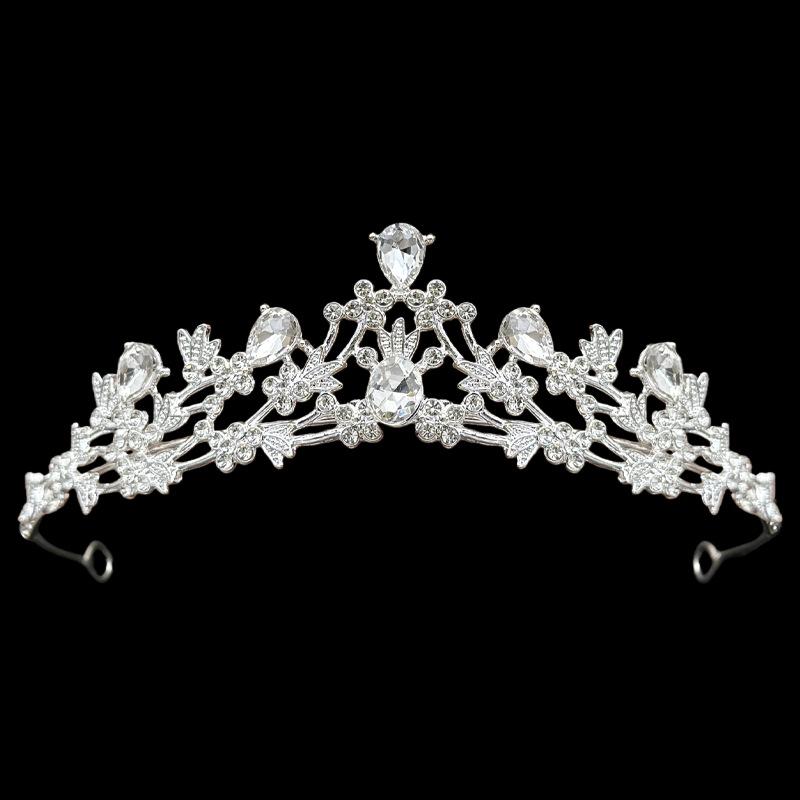 New Bridal Tiara Crown Luxury Wedding Jewelry Rhinestone Headband Princess Birthday Alloy Crown