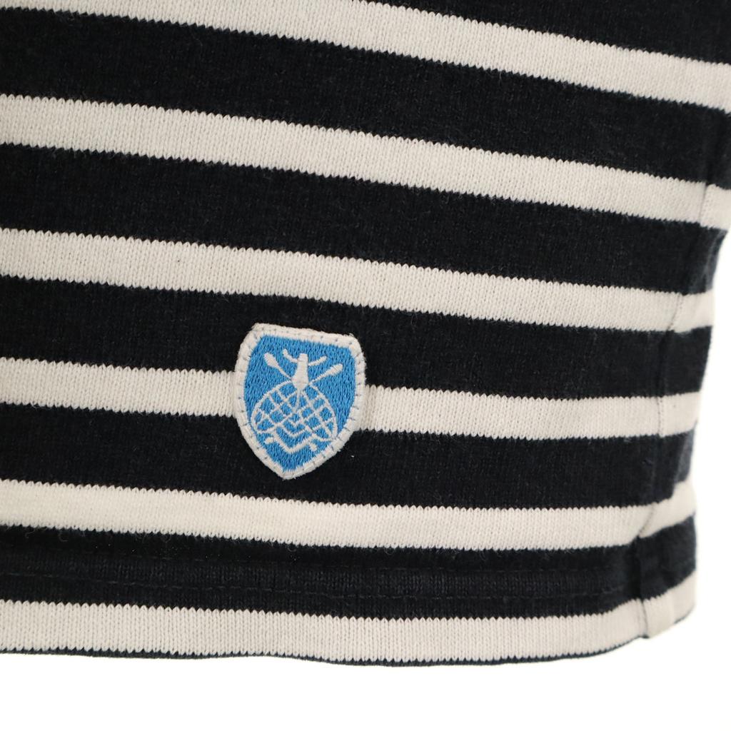 Orcival Made In France Border Pattern Long Sleeve Boat Neck Basque Shirt Women Used