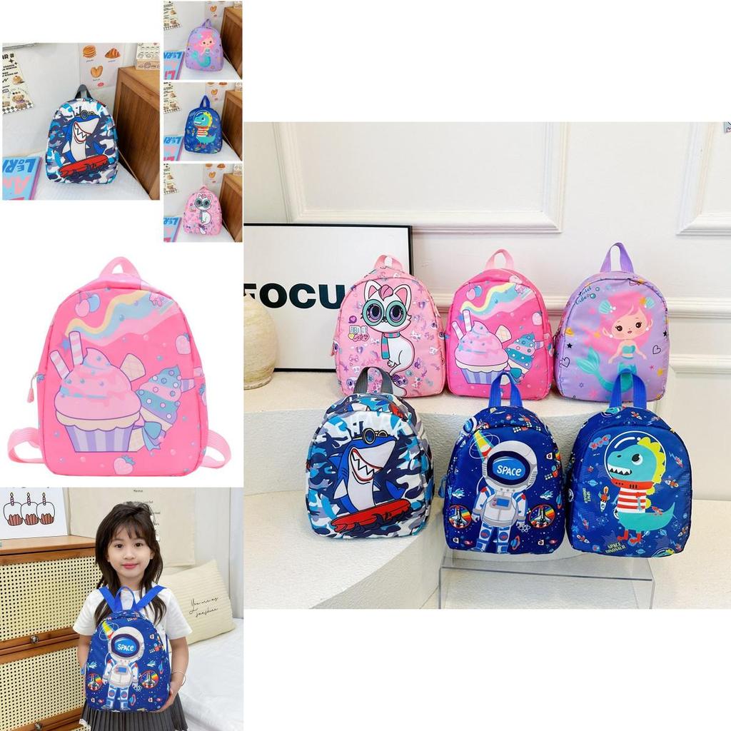 Cute Cartoon Kids Backpack Lightweight Nylon School Bag For Boys And Girls