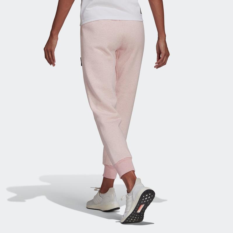 Adidas Solid Color Cuffed Casual Sweatpants Women Bottoms Pink HE4148