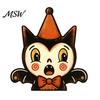 Three-dimensional Layered Painting Ornaments Halloween Wooden Ornaments, Distressed Pumpkin/Cat Decorations, Desktop & Wall Durable Wood Tabletop Art