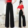 Women's Modern Wide-Leg Latin Dance Pants - High Waist Ballroom & Jitterbug Trousers.