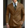 Man 2 Piece Outfit Set Collar Double Breasted High-Quality Slim Jacket Pants for Wedding Men's Suit with Peak Lapel Summer Beach