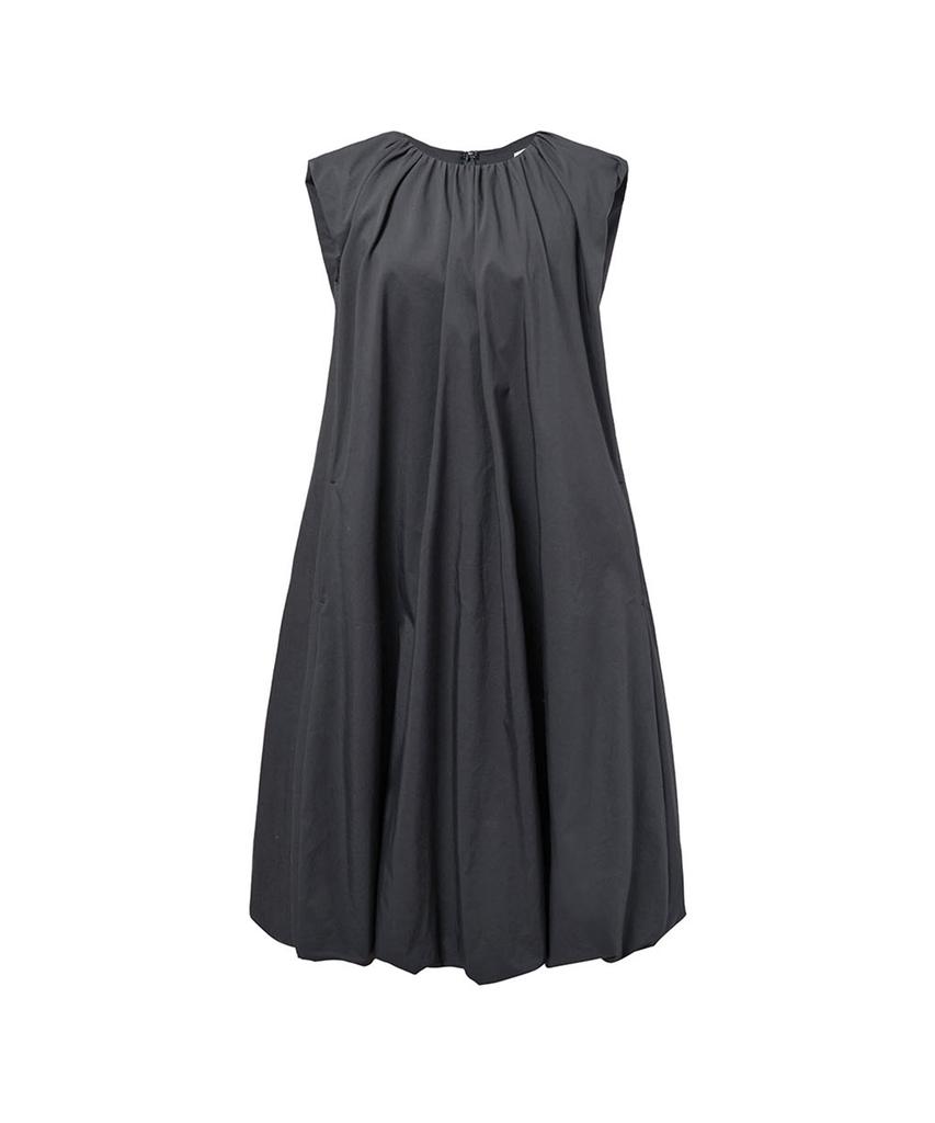 Amomento Cotton Volume Shirring Dress_Charcoal