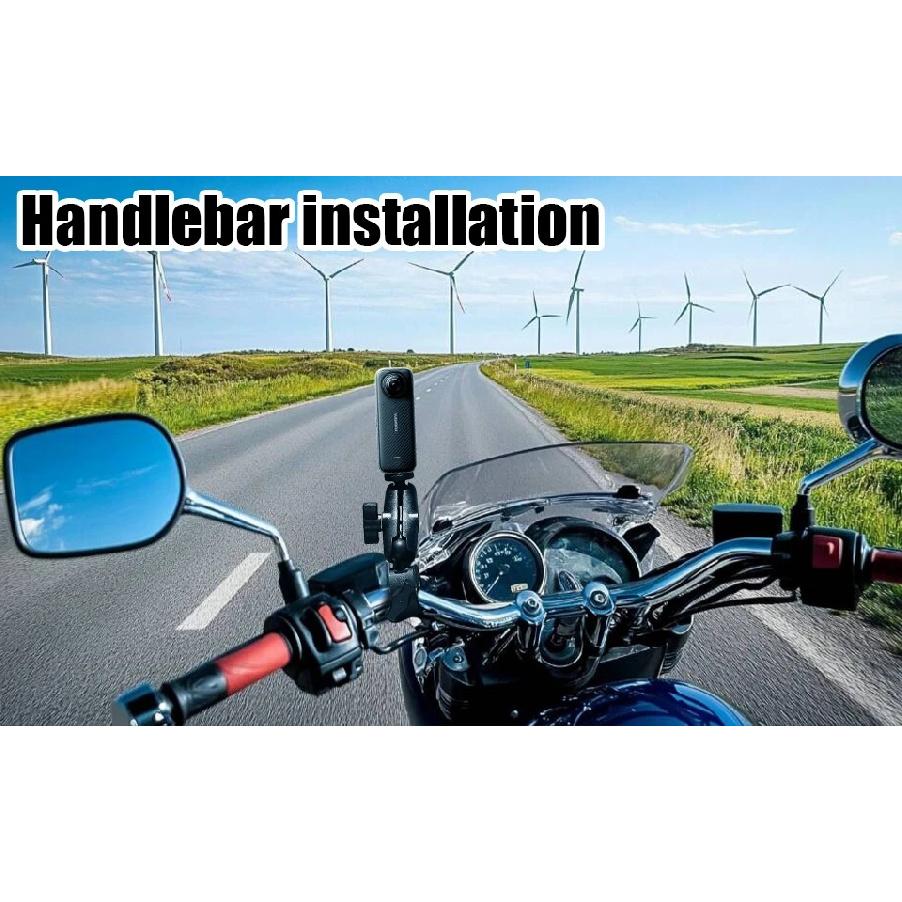For Insta360 X2 X3 X4 X5 Motorcycle Bike Mount Selfie Stick for Insta 360 X2 X3 X4 X5 Moto Monopod Handlebar Accessories Kit