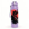 1PC Samurai Warrior Silhouette 750ml Color Plastic Sports Water Bottle Leakproof Flip Straw Lid Suitable for Sports Office Home Use