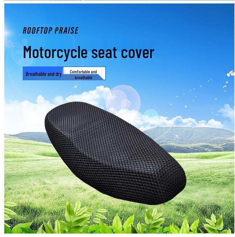 Univerzální letní potah sedla EV/motocyklu: Vodotěsný, tepelně izolační 3D voštinový síťovaný polštář
