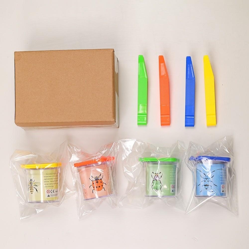 8pcs Clear Insect Observation Kit Plastic Insect Collection Box  Science and Nature Exploration Set