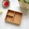 Autumn rattan woven dried fruit box candy box compartment organizer jewelry box rectangular creative living room storage basket