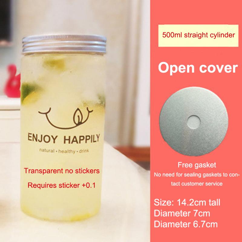 500ml Portable Fruit Juice Cold Brewed Tea Bottle Transparent Plastic Beverage Bottle Disposable Milk Tea Bottle