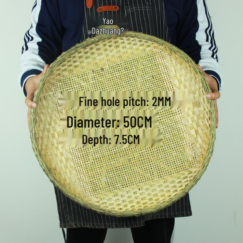 Bamboo Weaving Winnowing Basket and Sieve - Large Size for Household and Farm Use