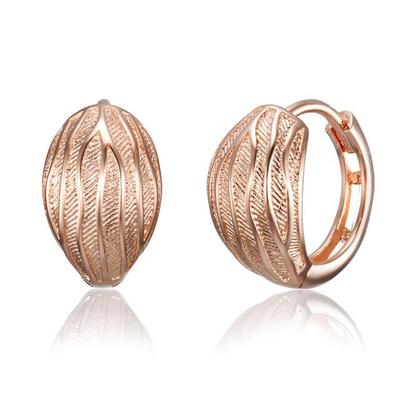 [Joias] Brincos de Volume Básico Ousado de Um Toque em Ouro Laminado 14K ELGPEE542