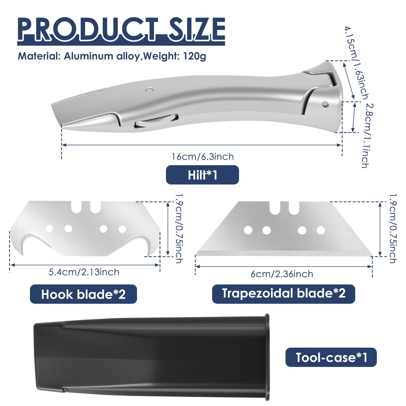 Carpet Knife Set Multifunctional Utility Knife with Blade Replacement Heavy Duty Carpet Cutter Aluminium Alloy Cutting Tools жёлтый