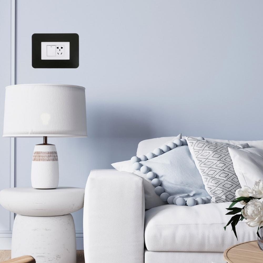 1pc 8.6cmX8.6cm/7.5cmX12cm Simple Living Room Decor Home Decoration Switch Stickers Wall Sticker Switch Protective