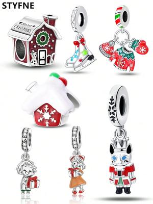 Charms Plata Copper Colors Christmas Present Beads Charmpendant For Original Bracelet For Women Diy Jewelry Love Gift