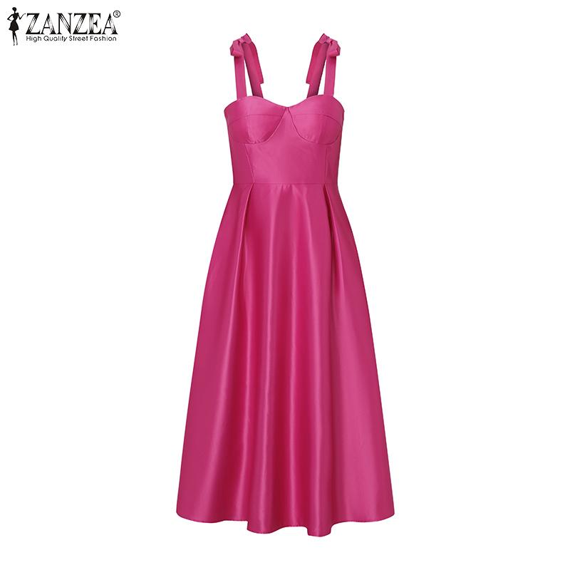 ZANZEA Damekjole med ermeløs stropper og blonder