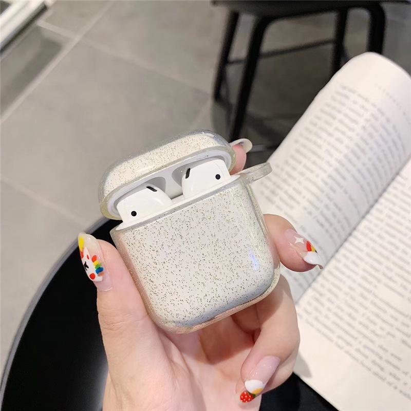 Étui pour écouteurs transparent brillant de luxe pour Airpods Pro 3 2 Housse d'écouteurs sans fil pour AirPods 4 3 2 Casque Boîte souple en silicone Airpods 3 2021