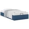 Ottoman Bed without Mattress Blue 90x200 cm Fabric