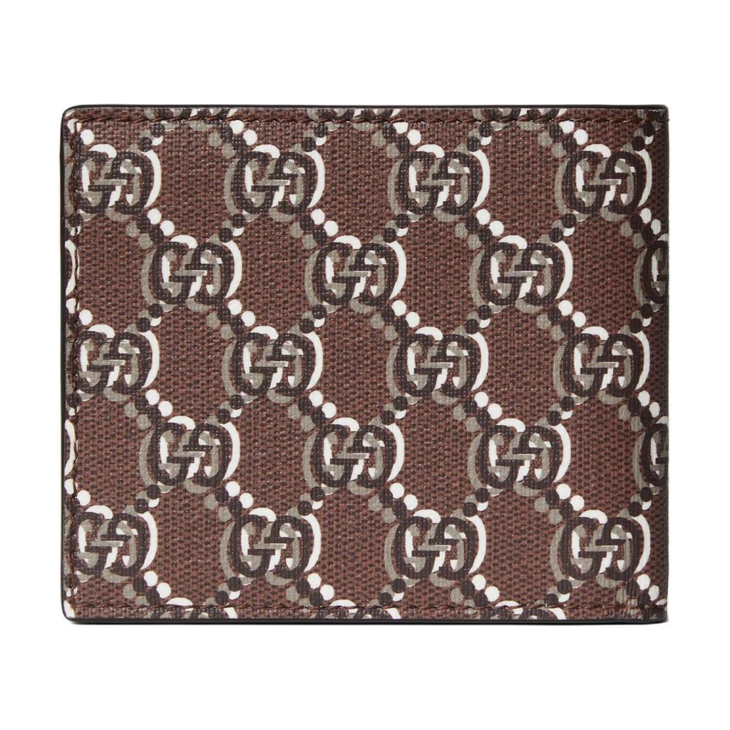 Gucci Double G Logo Flap Canvas Wallet Men wallet Brown 802019-FADUN-8649