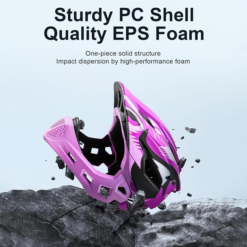 Kids Detachable Full Helmet,Sports Safety Bike Helmet Protective Gear