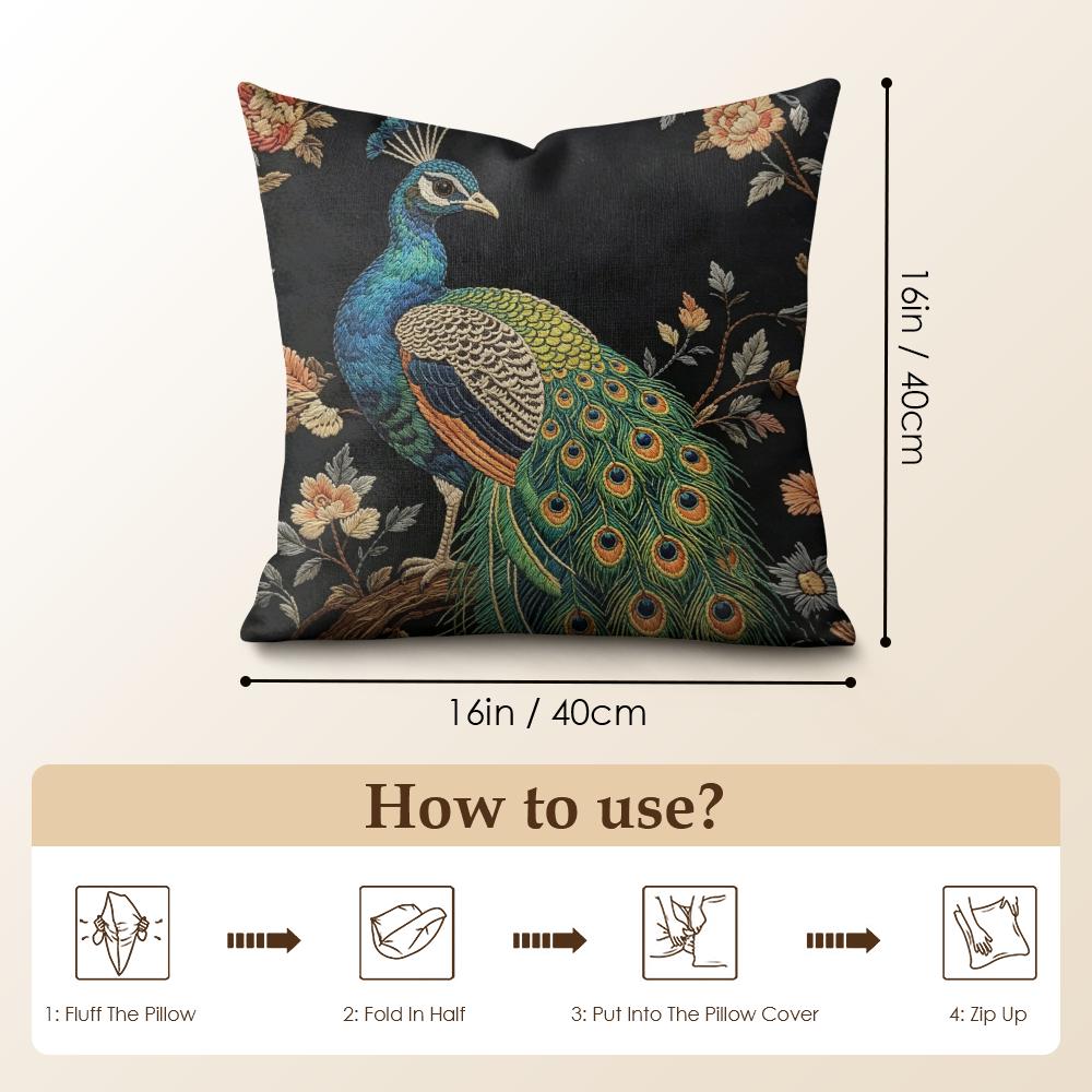 2D Scream Animals Retro Cushion Cover Natural Linen Organic Fabric Double-Sided Printing Sofa Home Decor Gift Pillow Case